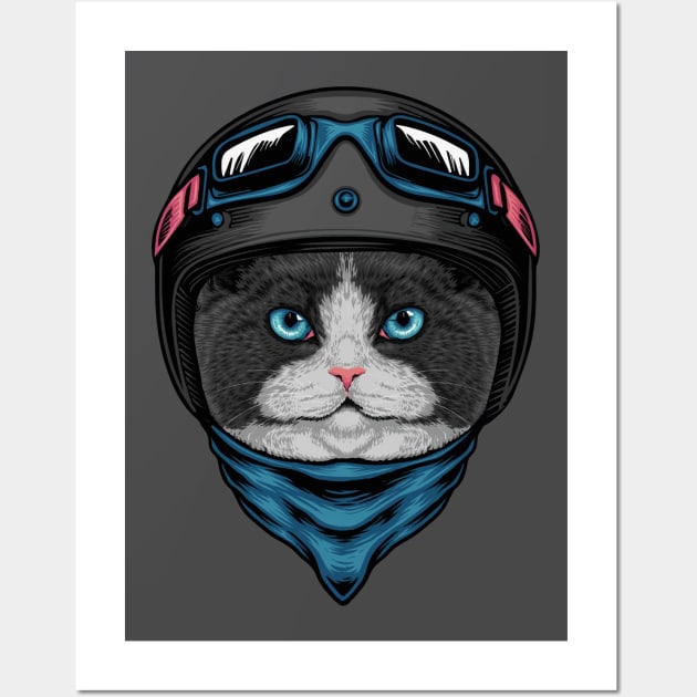 Cat Rider Wall Art by DogsandCats